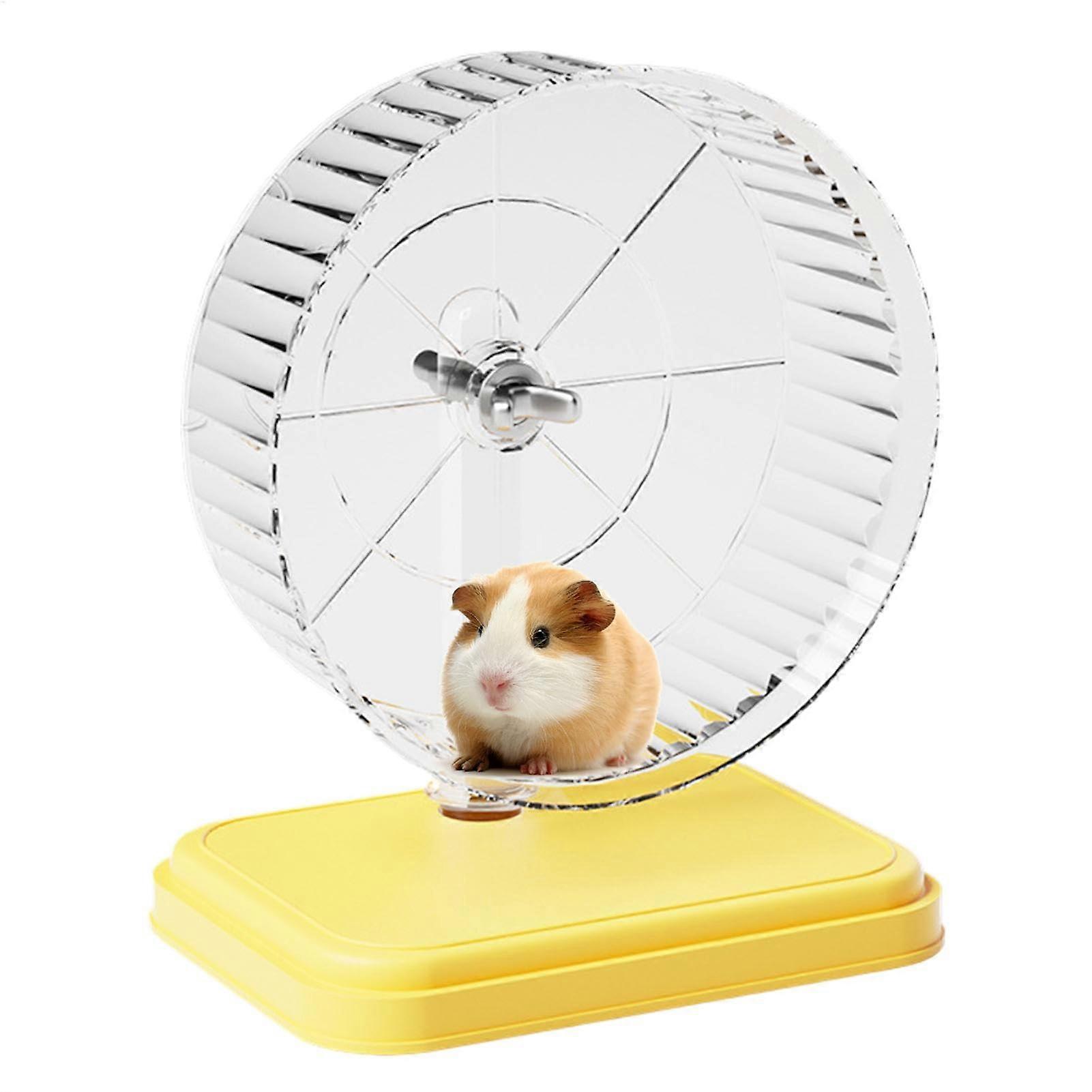 Hamster running wheel, silent doublelayer wheel, nonsqueaky yellow