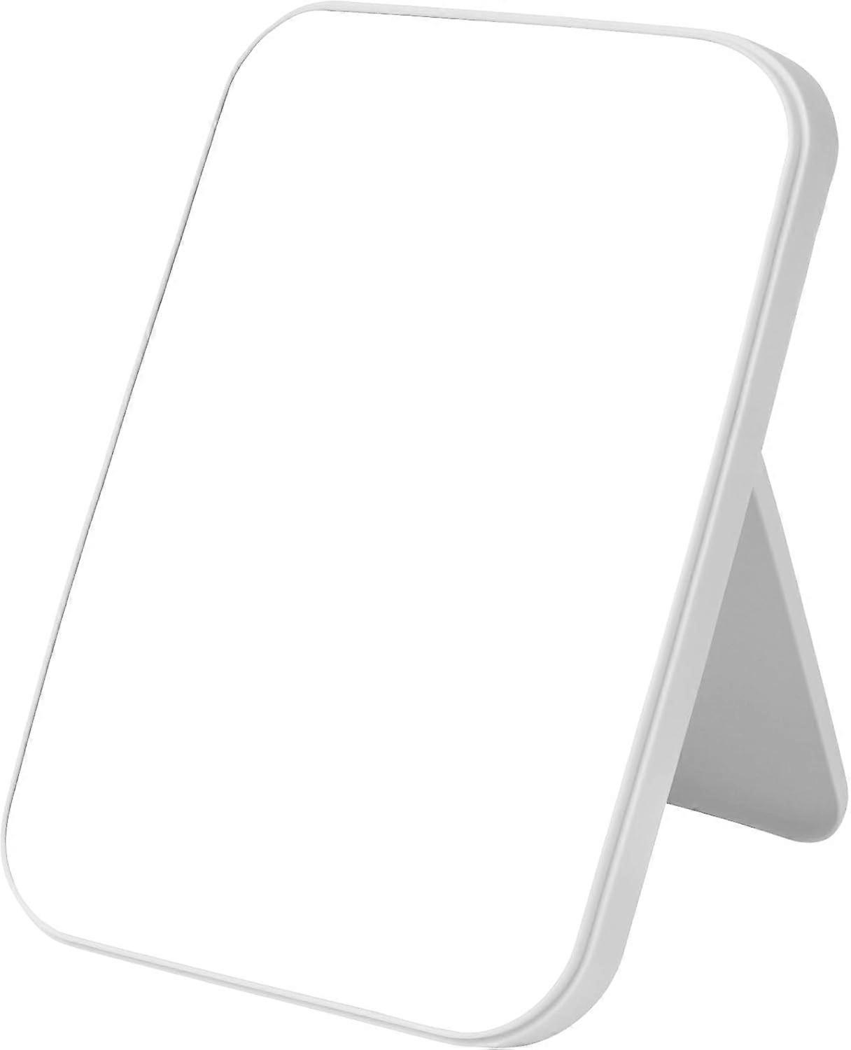 20 * 13.4cm Makeup Mirror, Foldable Table Vanity Mirror Portable with Stand, Suitable for Office Desk, Dressing Table, Travel, Camping (Beige)(AAA)