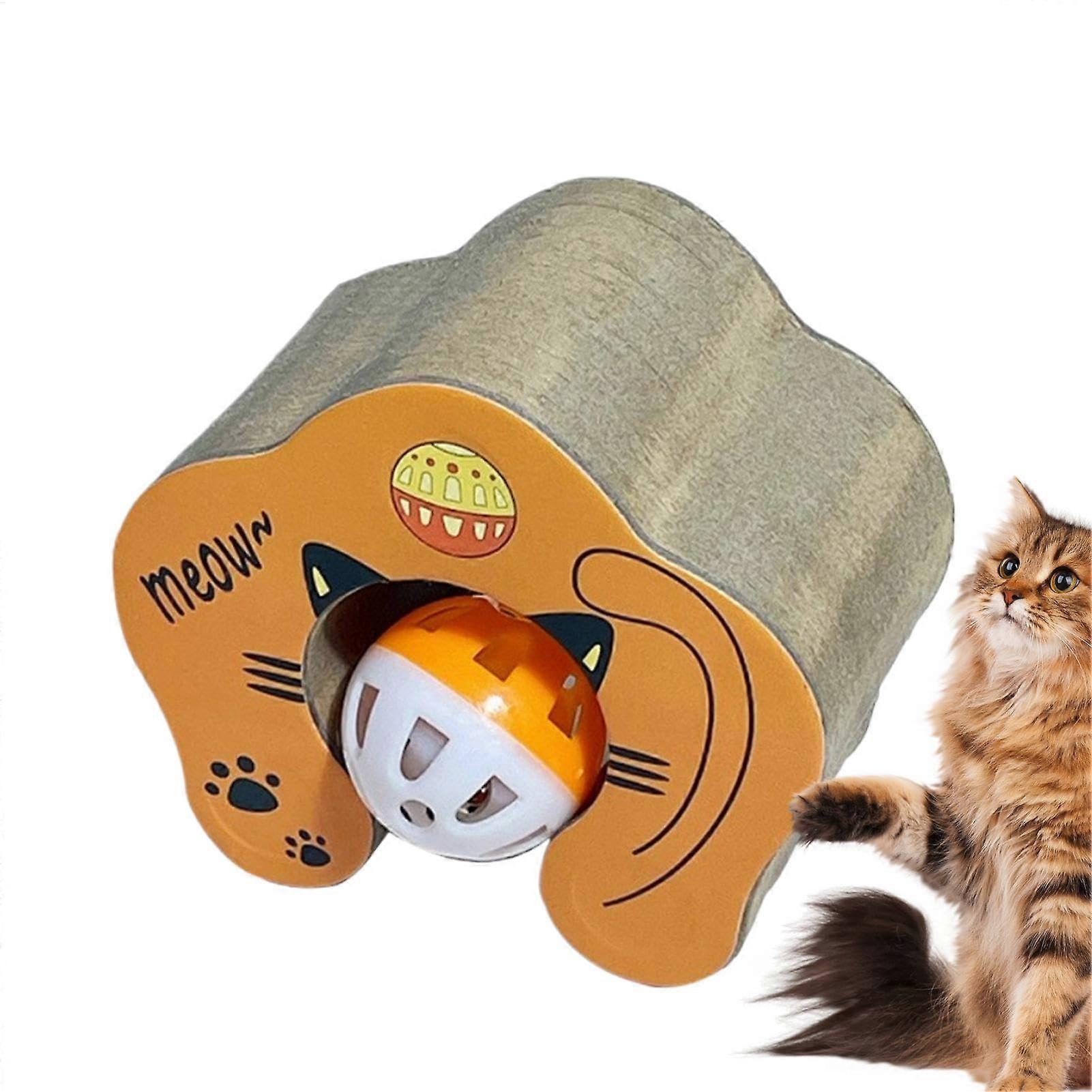 Cat Accordion Toy with Bell, Retractable Scratch Accordion Board, Cat Scratcher and Scratching Post for House Cats and Puppies