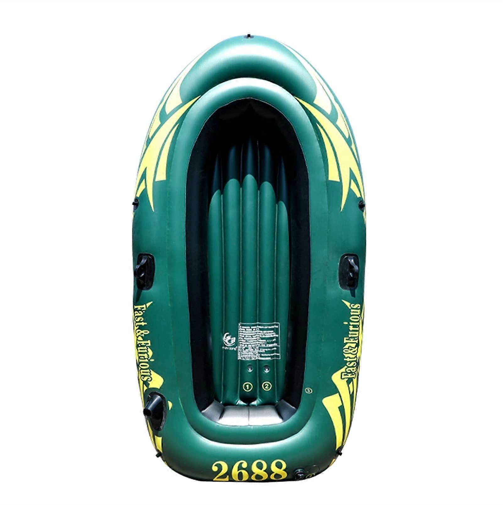 Inflatable Kayak, 12 People, 110kg Load Capacity, Yellow Inflatable Boat with Hand Pump, 188 x 114 cm, Kayak