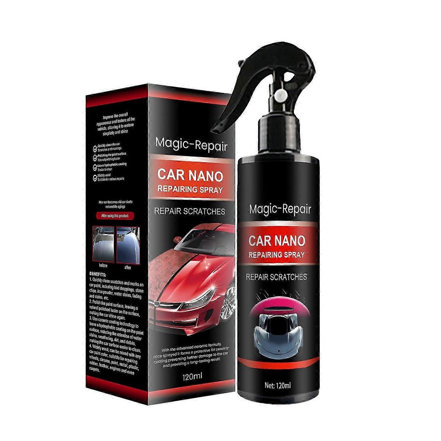 3 in 1 Nano Car Coating Spray, 120g Multi-Functional Car Coating Agent for the Deep Scratches, Dustp