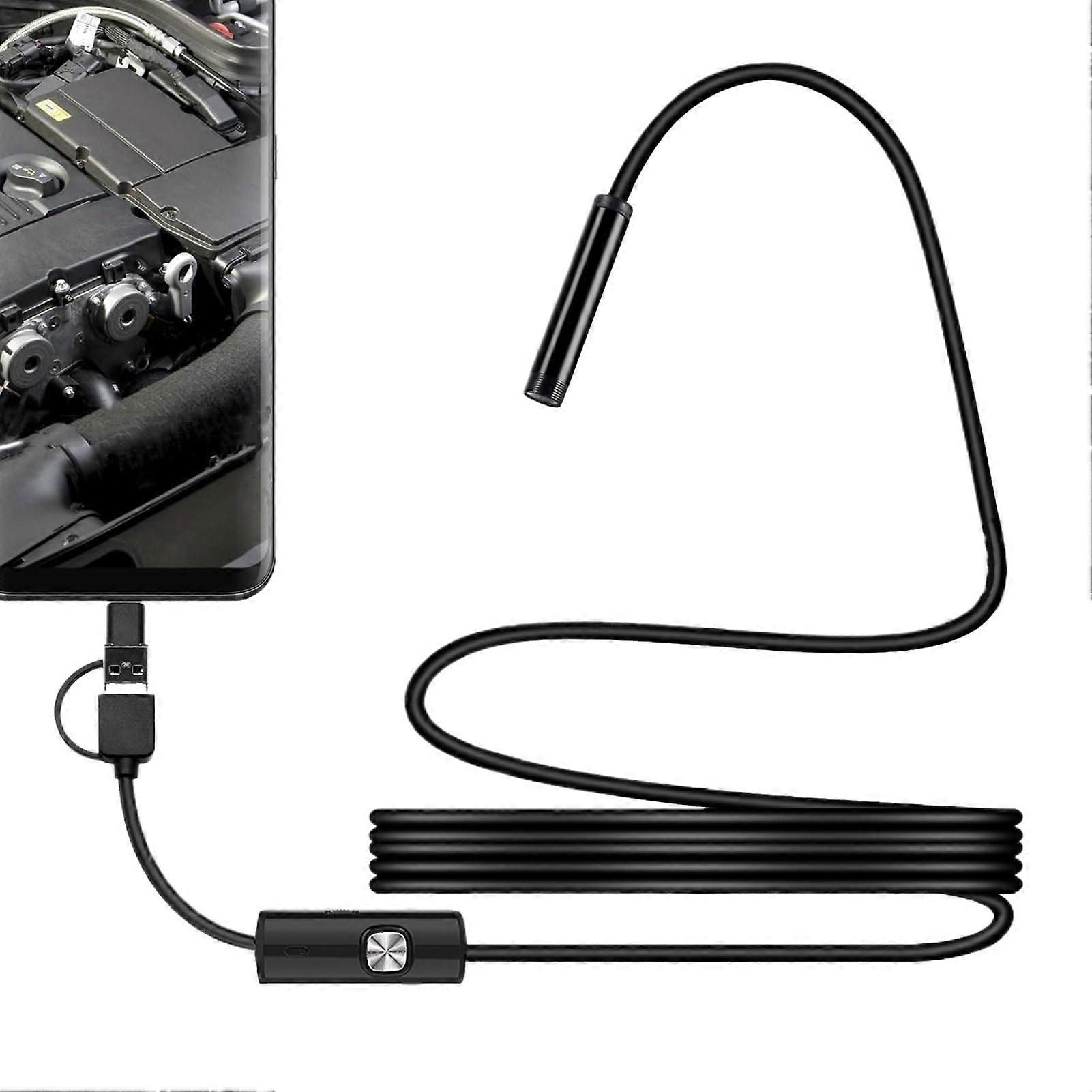 Endoscope Camera with Light, IP67 Waterproof USB Borescope, 5.5 mm, 1 m