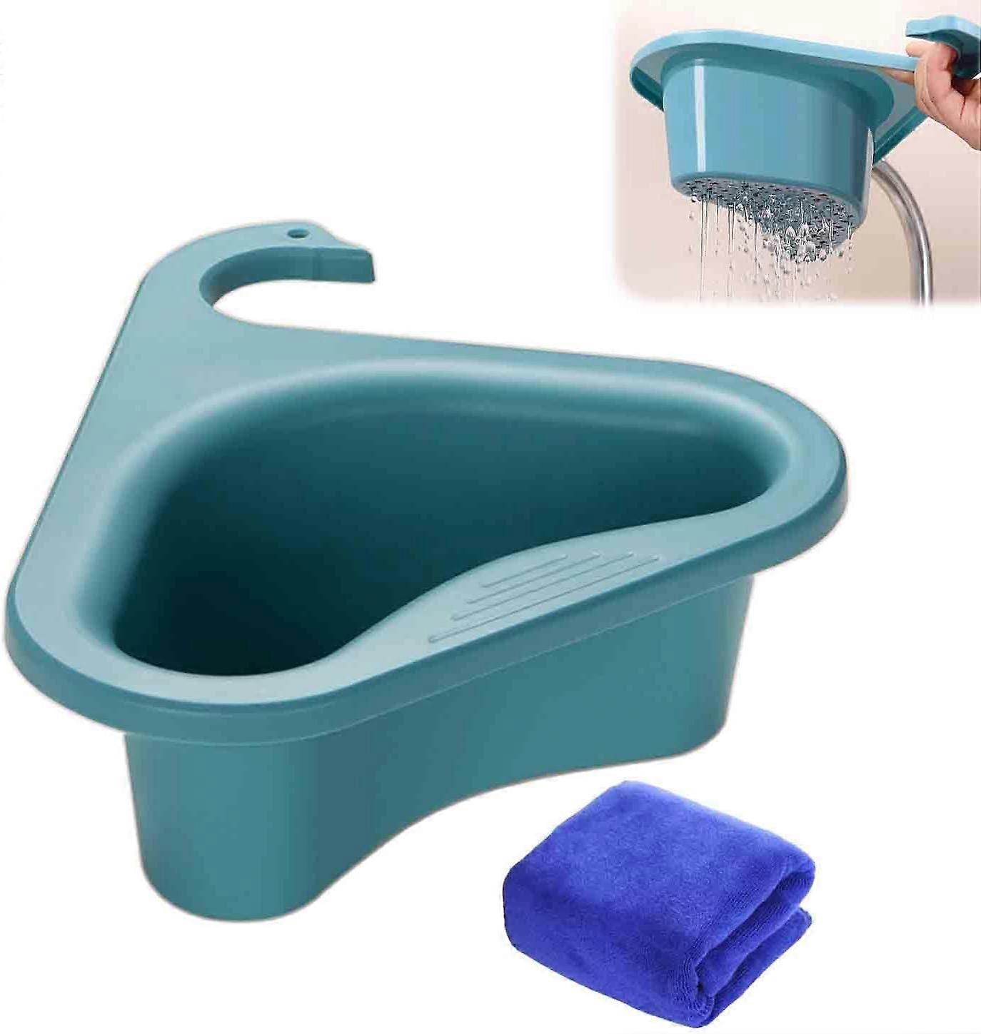 ZENGO kran hängande filterkorg, matfångarfilter när du diskar (blå)