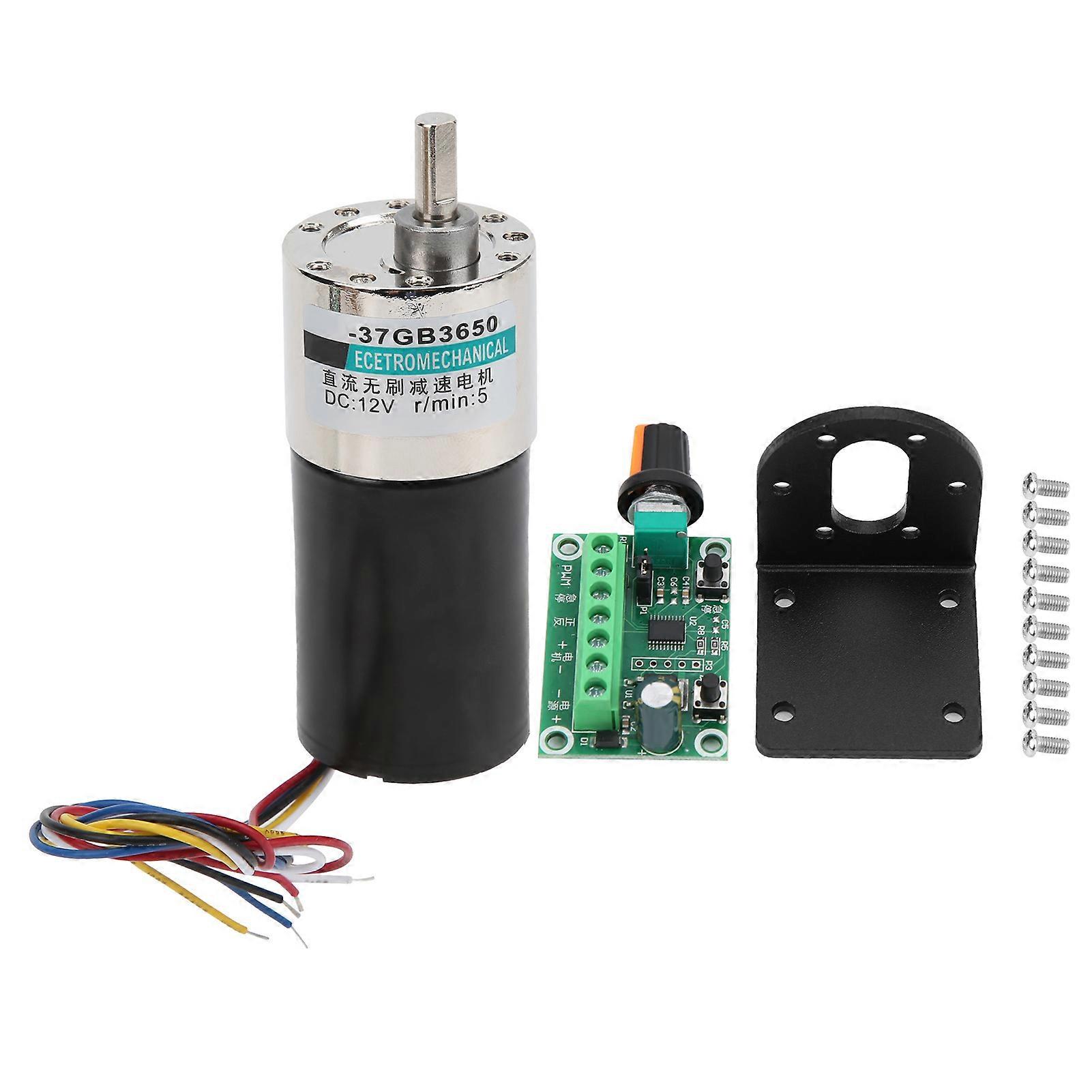 Brushless Motor with Bracket Governor CW/CCW Low Speed 12V for CNC Machine Tool XD-37GB3650