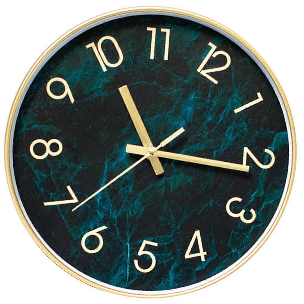 Wall Clock Quiet Modern Mute Clock Glass Material Accurate Timekeeping 1Set