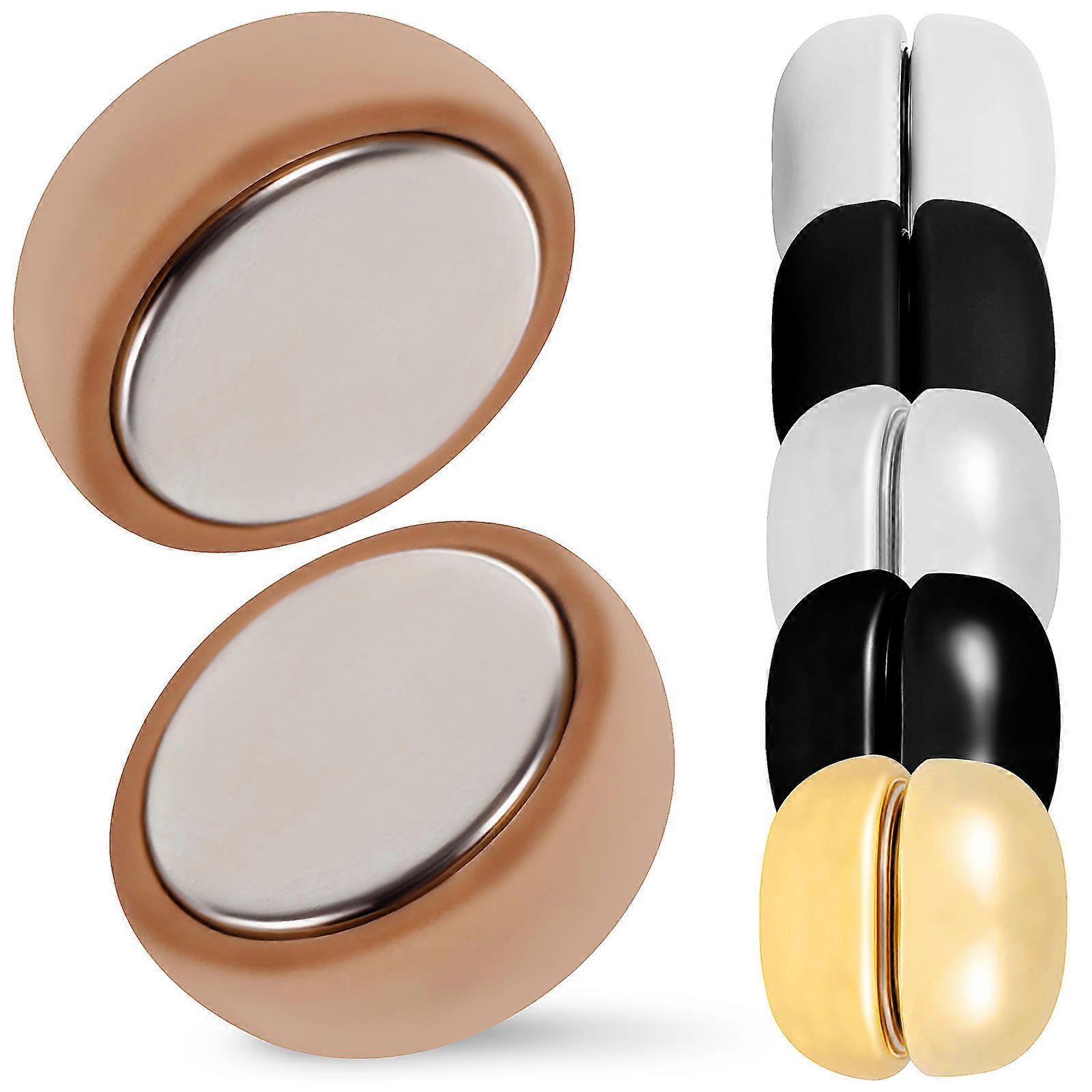 Magnetic Shawl Pins Round Magnets Closure For Scarf Elegant Design Beige 6 Pairs Secure Closure