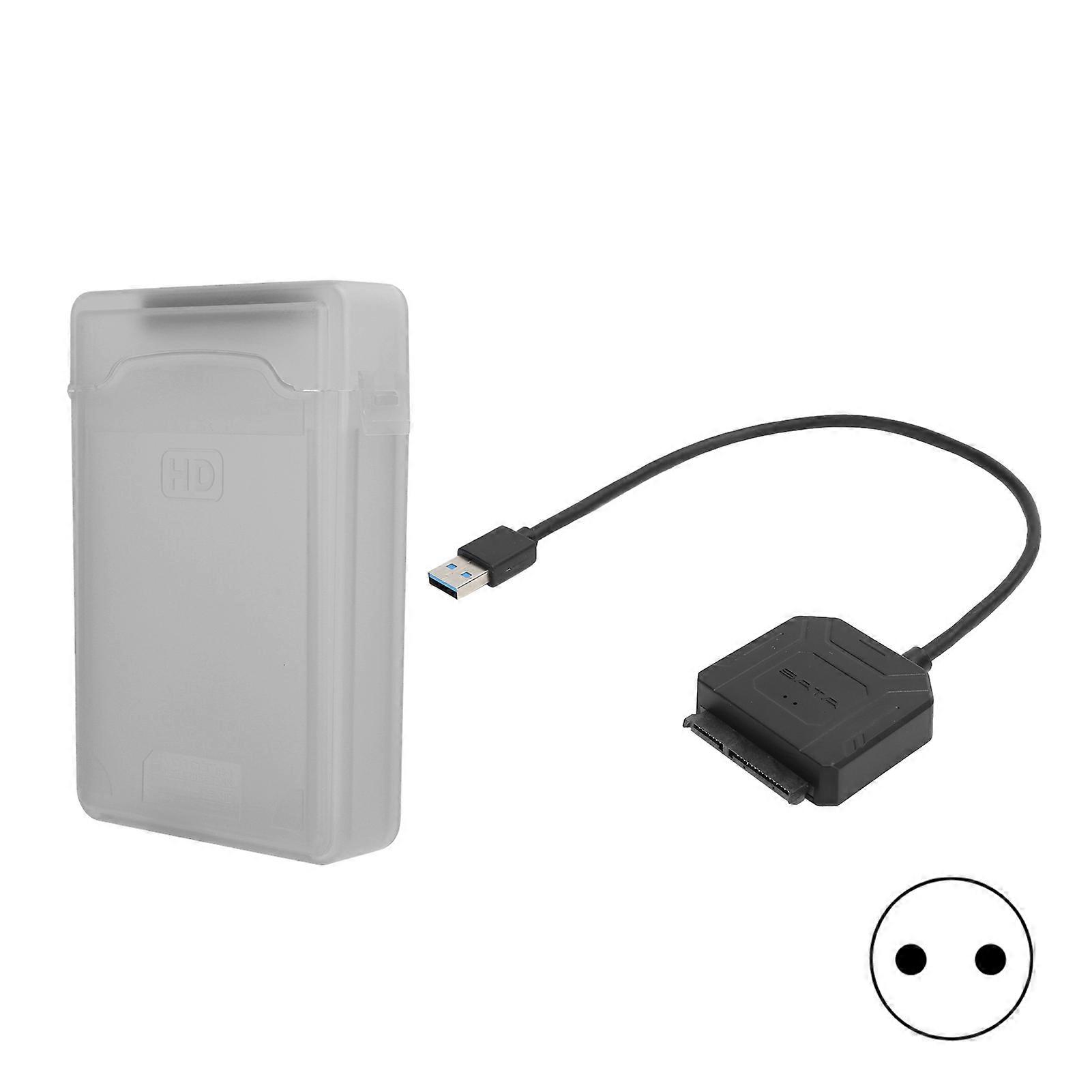 Hard Disk Adapter Cable HDD/SSD Converter Cord with Power Supply and Box 100‑240V