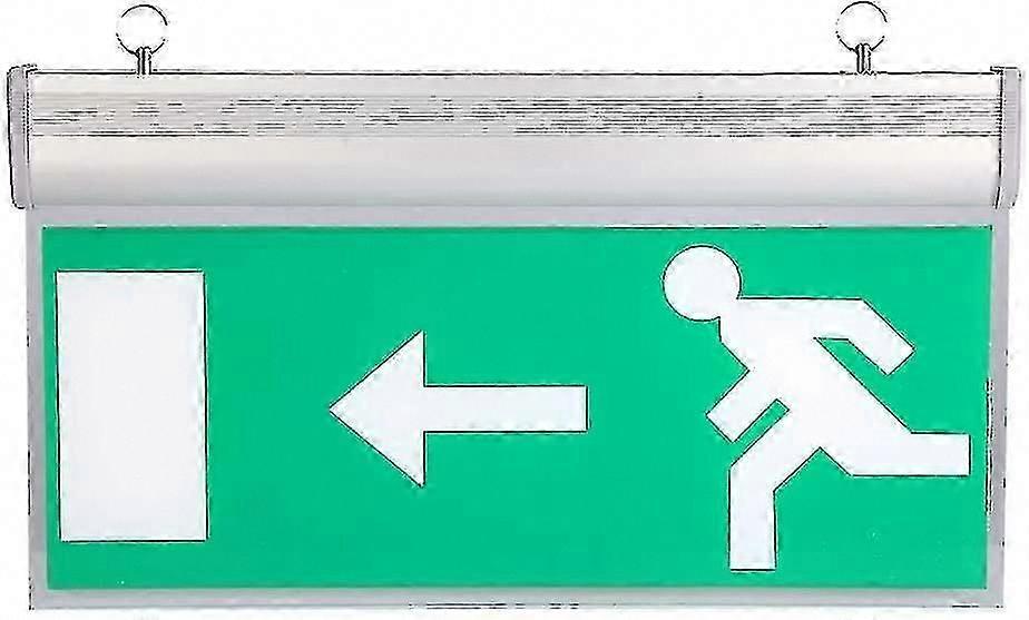 LED Emergency Exit Light - Green Safety Evacuation Light (Left)