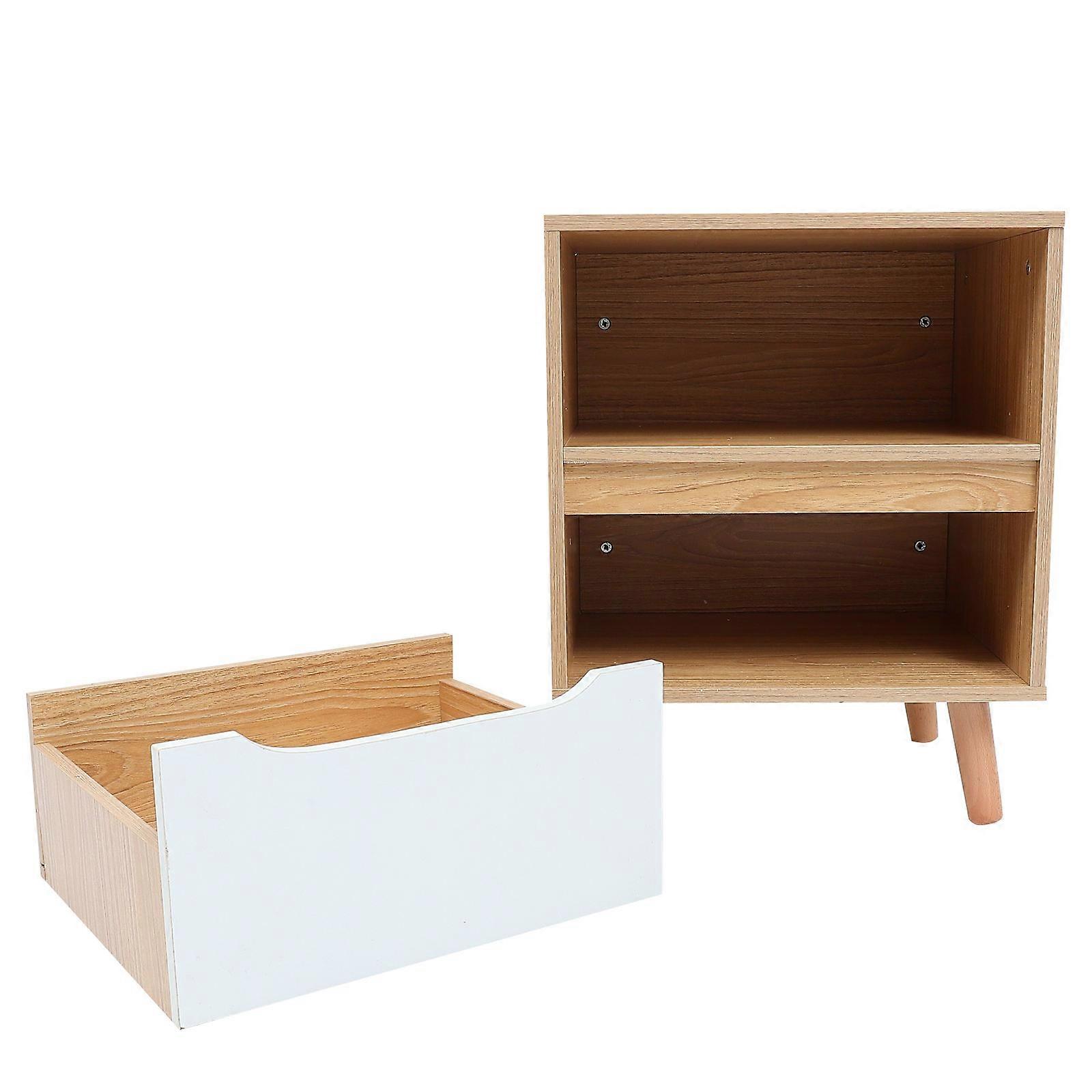 Cabinets For Bedroom Wooden Bedside Storage Cabinet Living Room Use Synthetic Material Rectangular Shape 1Set