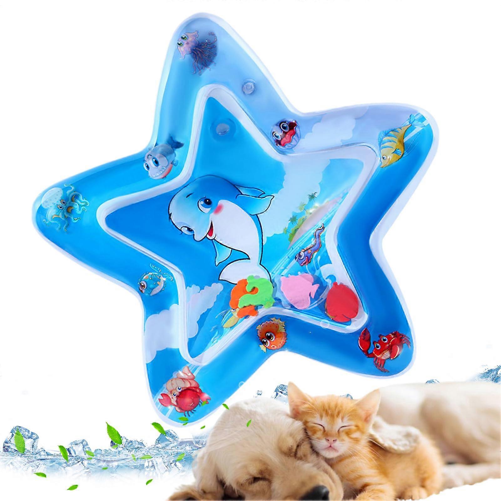Foldable cat water play mat, Inflatable crawling mat, Thickened pet accessory