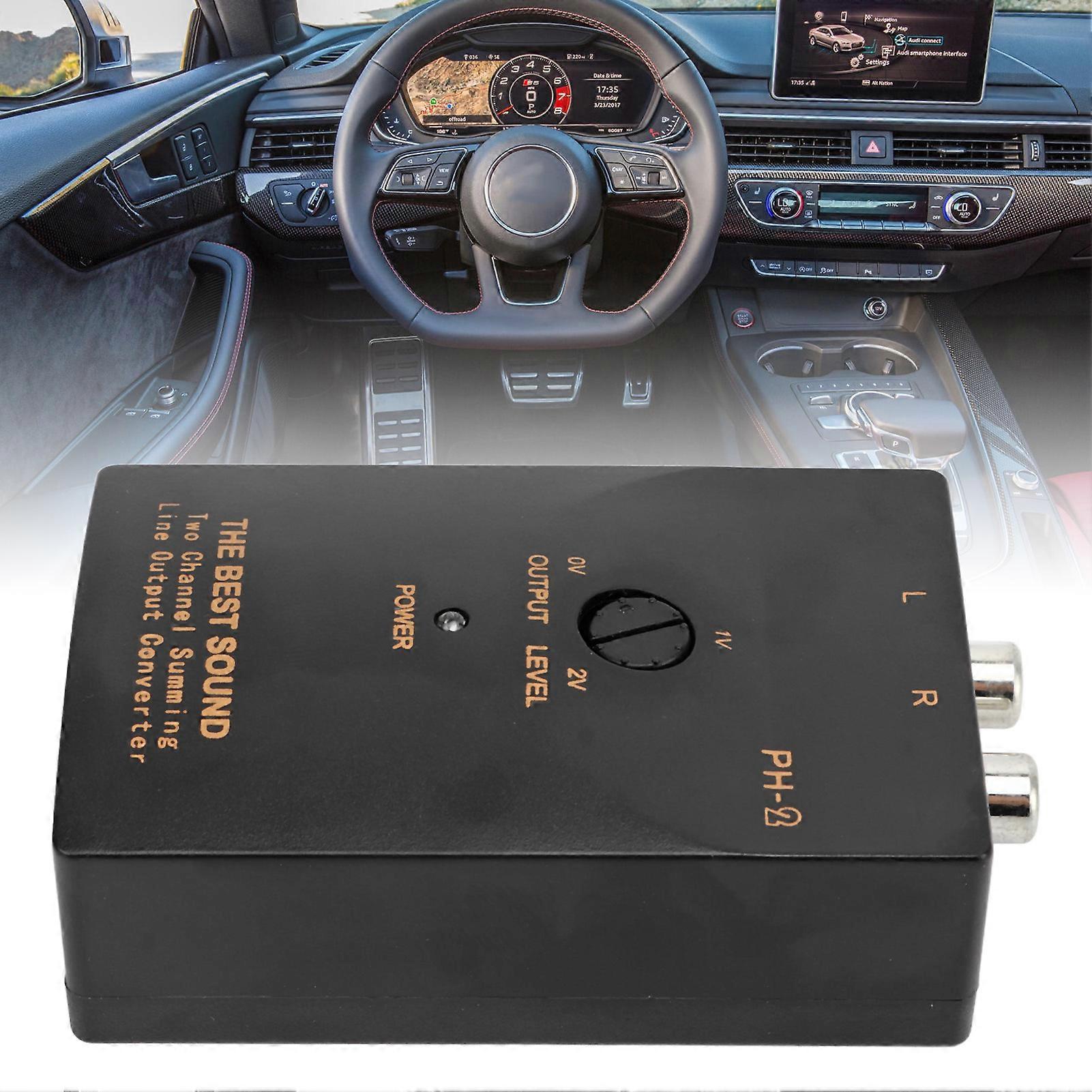 50W Car Audio Converter 2 Channel 20Hz to 20KHz RCA Line Output Converter for Automobiles 