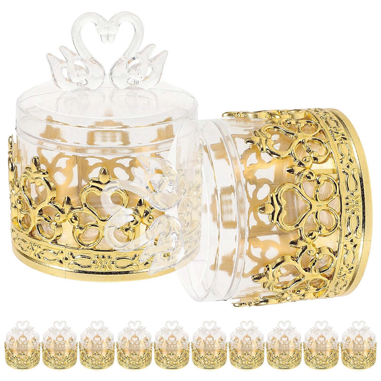 Party Favor Boxes Swan Shaped Storage For Event Planners 12Pcs