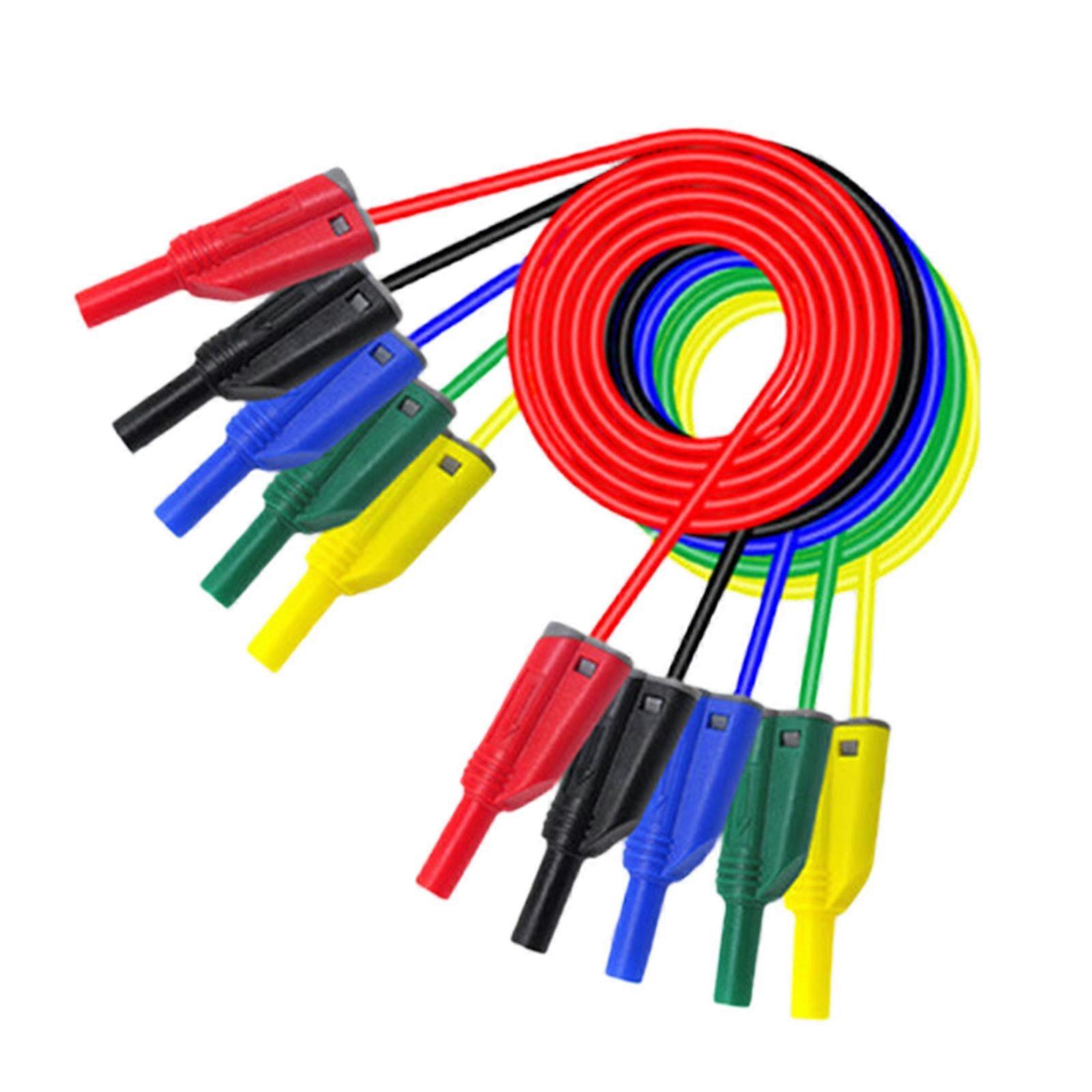 4mm Banana Plugs  Test Leads Secure Connection High Conductivity strong 4mm Banana Test Leads for Electronic Testing Multicolor