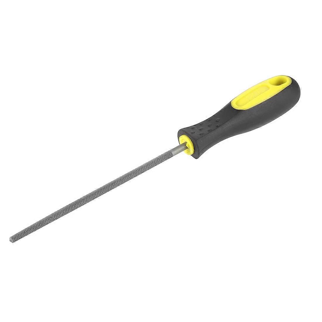 Sourcingmap Second Cut Grade Carbon Hardened Steel Half Round File with Rubber Hand Grip Handle 6 Inch