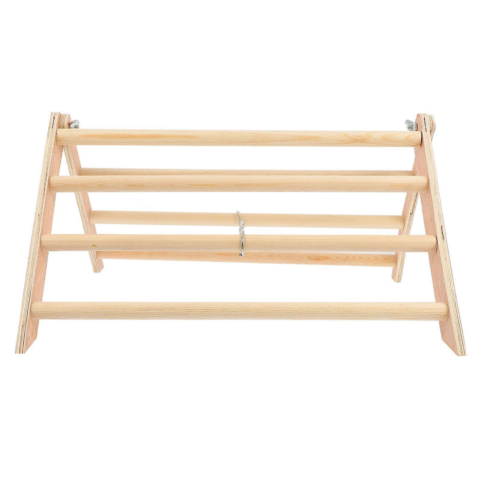Hen Standing Shelf Parrot Wooden Frame Easy Install Simple Design For Chicken Rooster 1Pcs