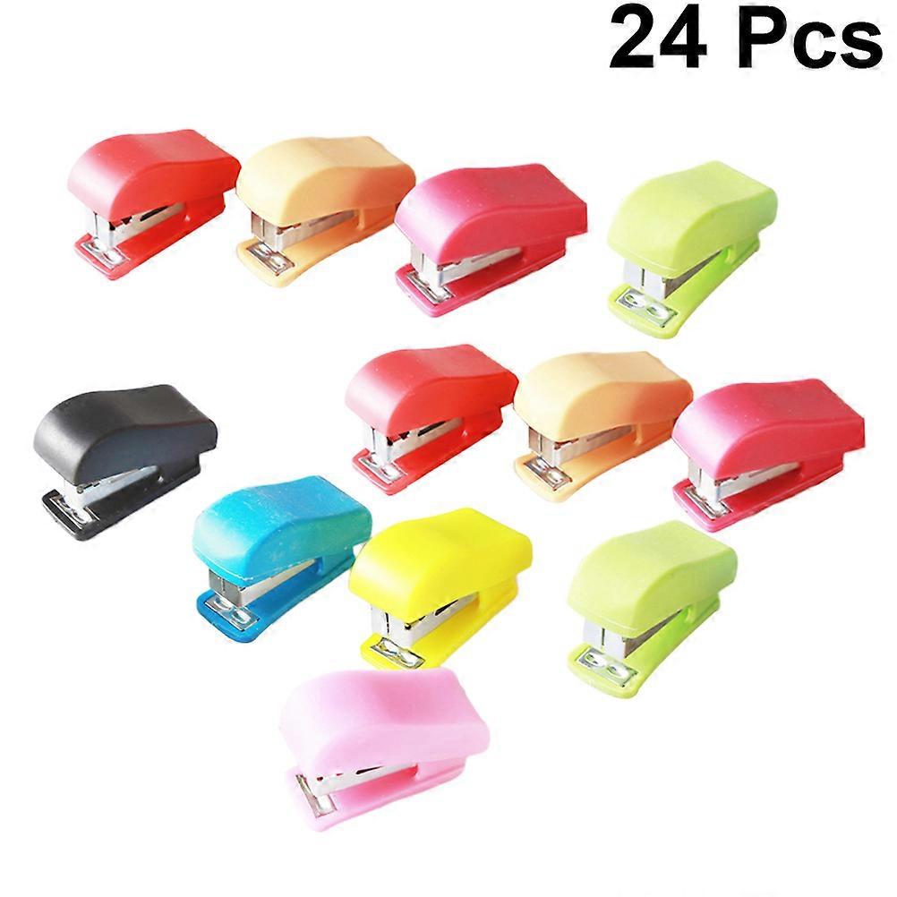Cute Staplers Nailing Documents Adorable Shape Home Desk Organization 24Pcs