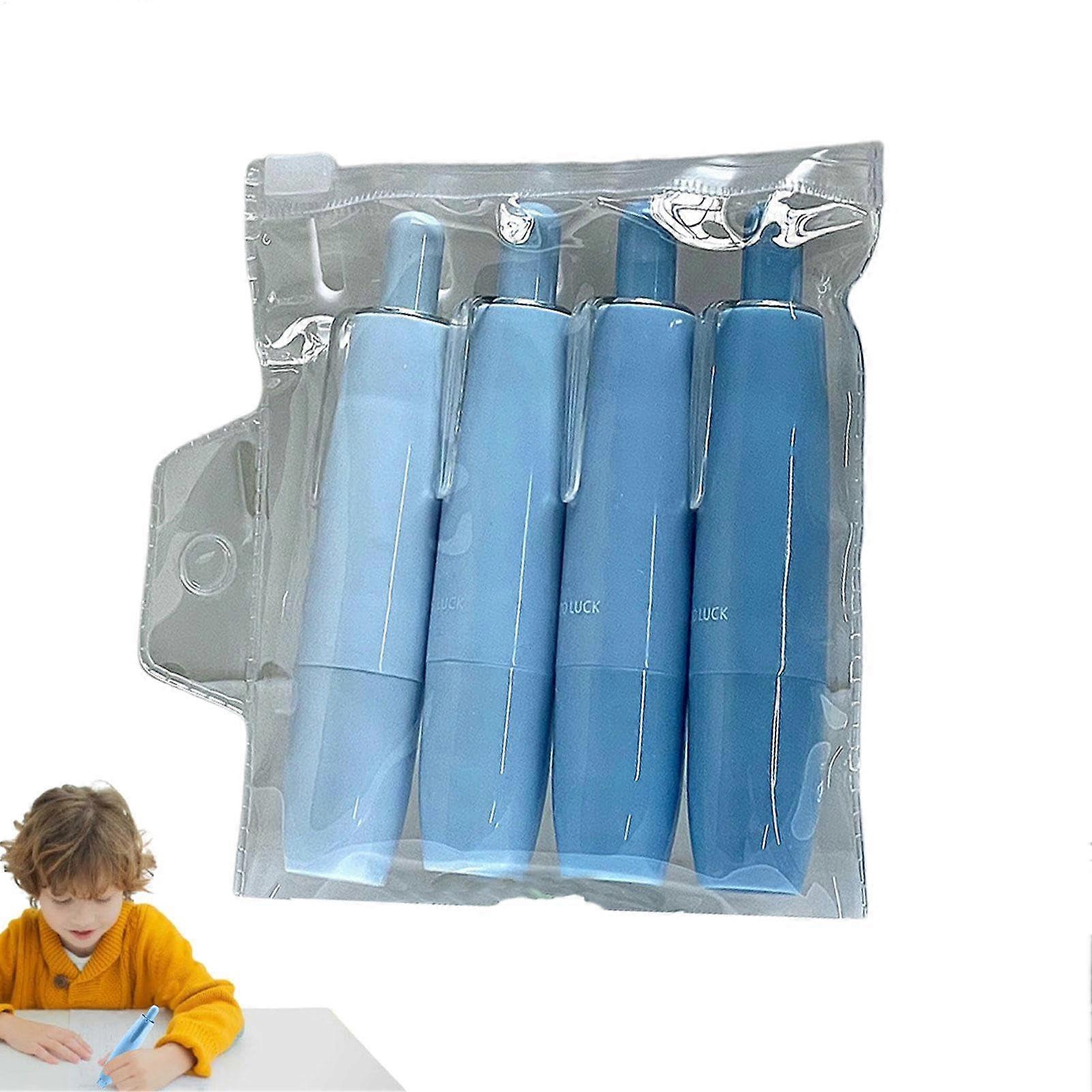 Refillable White Pen - 4x Glue Double-Sided Press, White Correction Tape, Paper-Based Correction Tape for Workplace