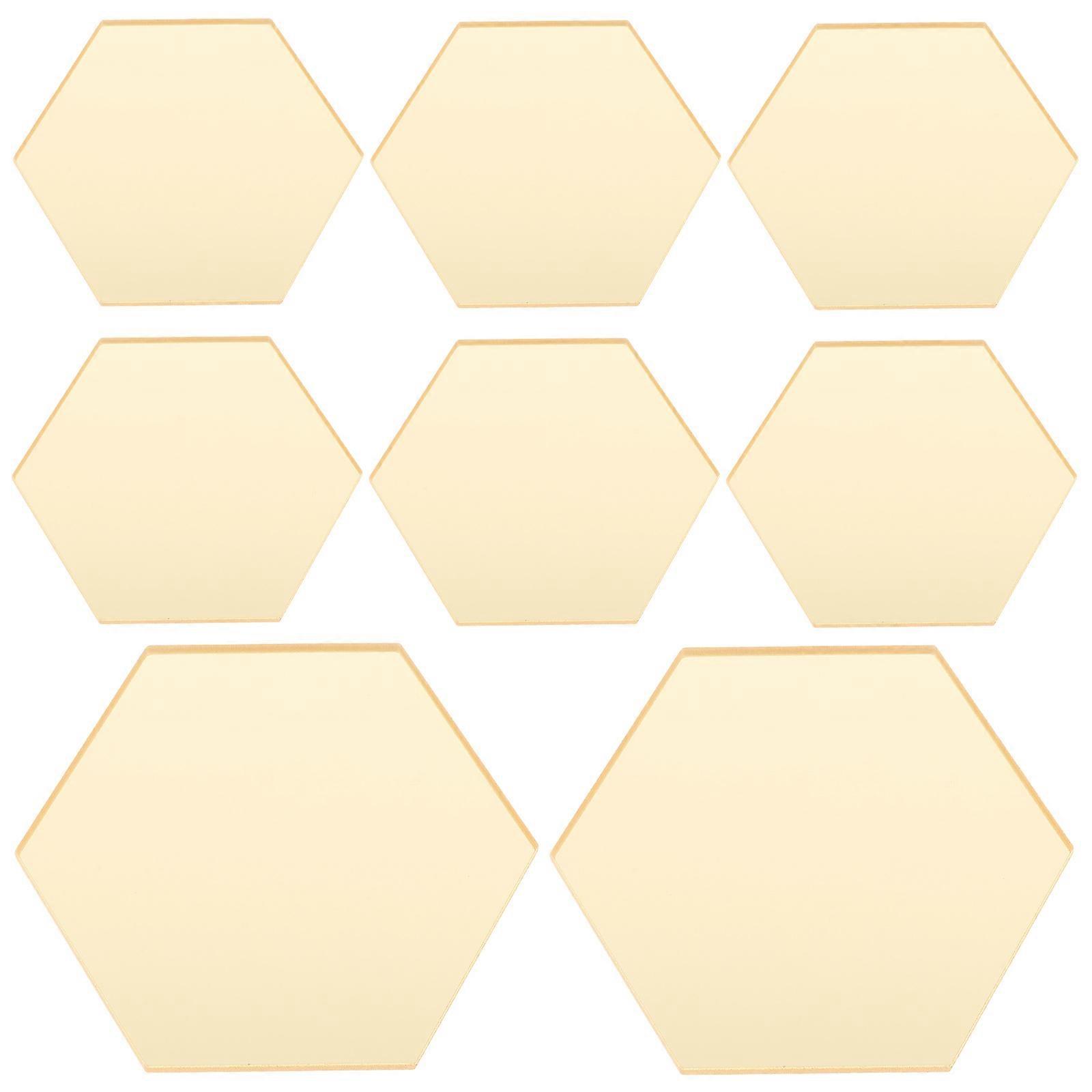 Acrylic Table Number Card for Wedding Golden Reception Desk Decorative Sign 8 Pieces Practical