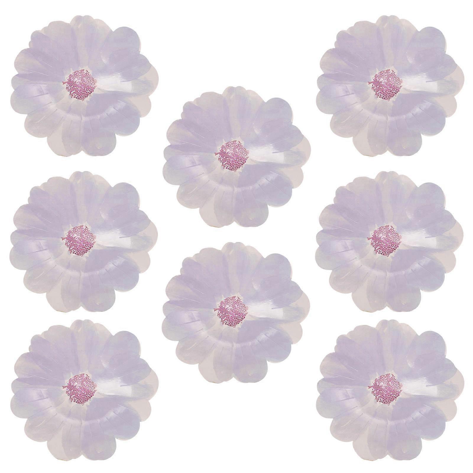 Flower Tableware Paper Tray for Cake Holding 8Pcs Paper Plates Serving Set