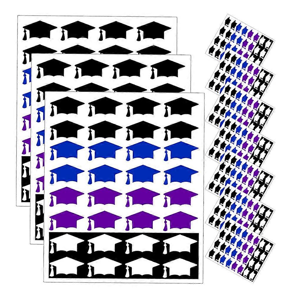 Congrats Grad Stickers Class Graduation Cap Decorations for DIY Handmade Craft Projects Assorted Color 5.00X2.80X0.10CM Sealing 320 Stickers