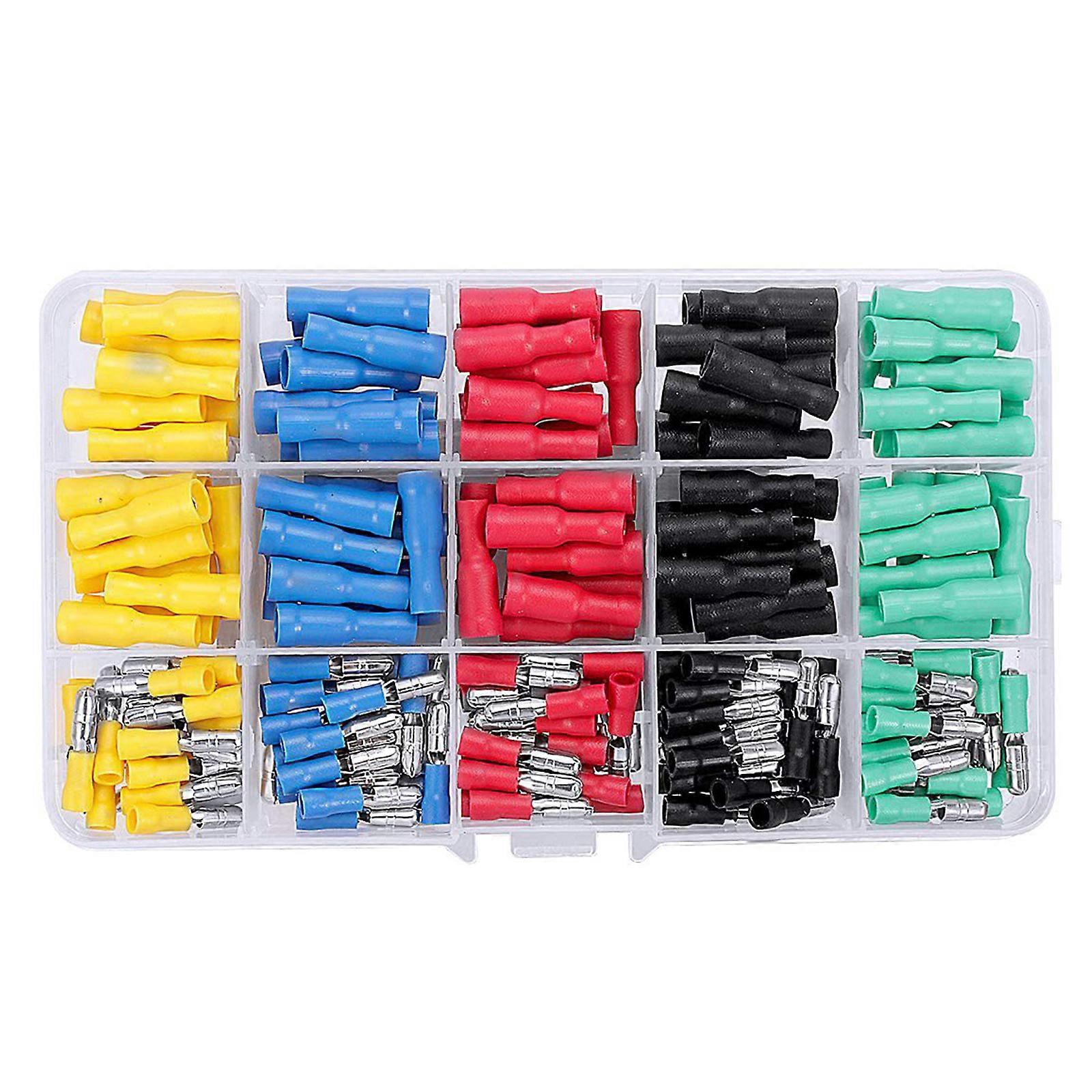 120pcs/set Wire Connectors Set Convenient & Efficient Wire Connection set Wire Terminals Set Cable Lugs Round for Car Multicolor