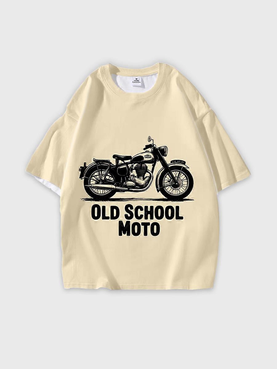 T-shirt round neck Pattern loose short sleeve E543