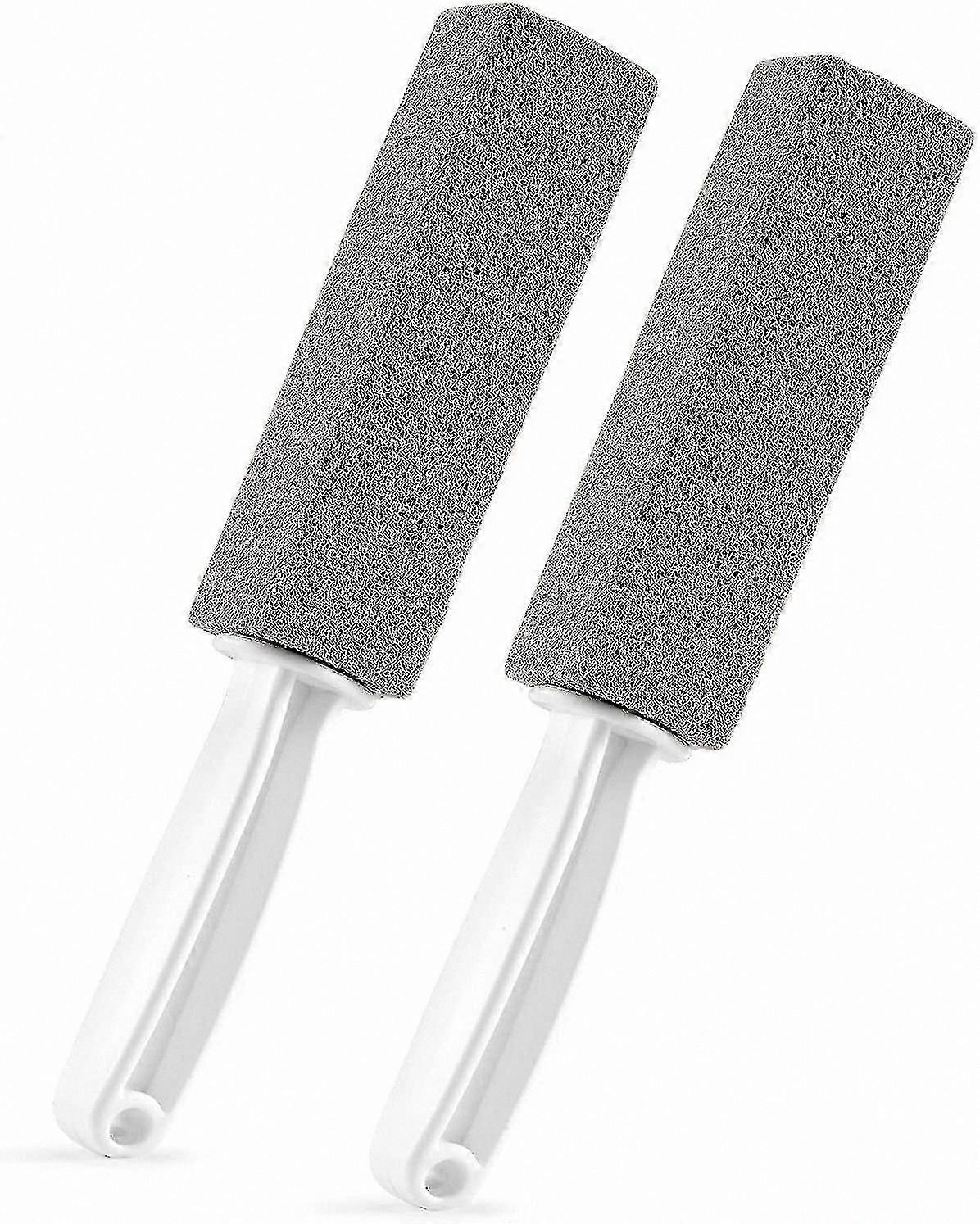 2-Pack Pumice Stone Toilet Cleaner with Handle for Hard Water Stains, Rust, and Calcium Buildup Removal