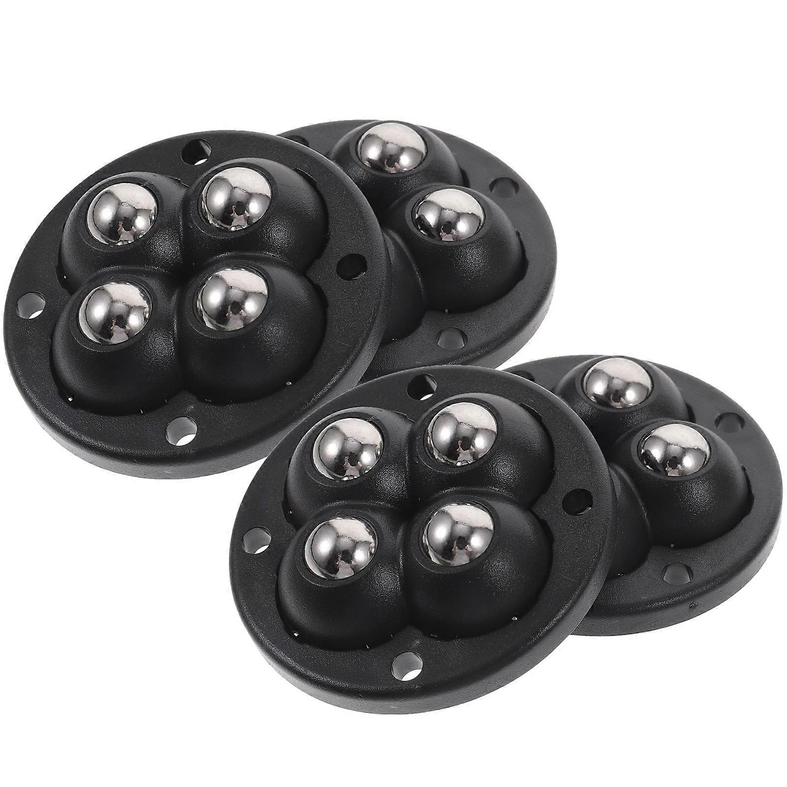 Storage Case Caster Wheel Self Adhesive 360 Degree Rotation Black 4Pcs