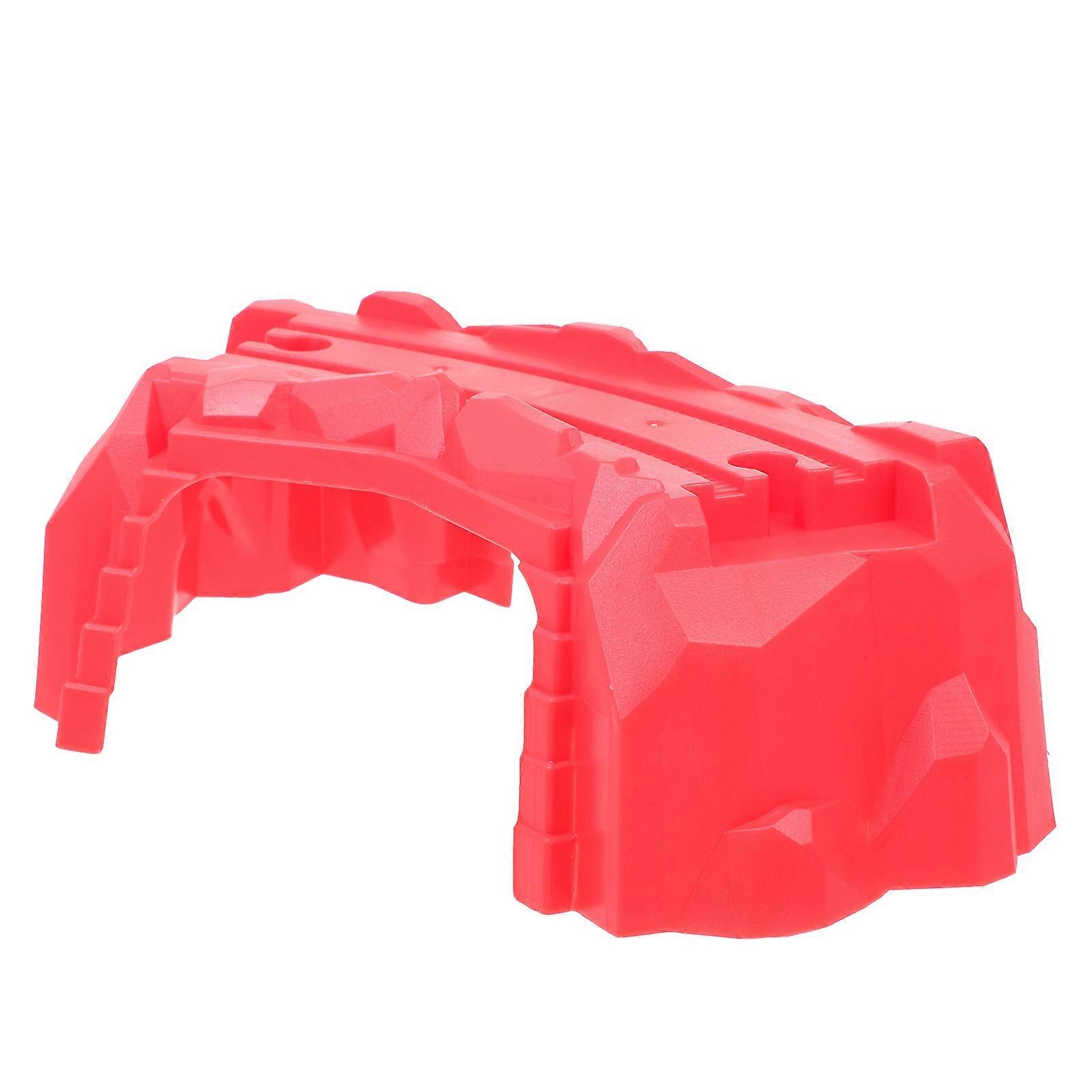 Creative Train Track Expansion Toy 1Pack For Children's Playtime Red ABS Square Fun