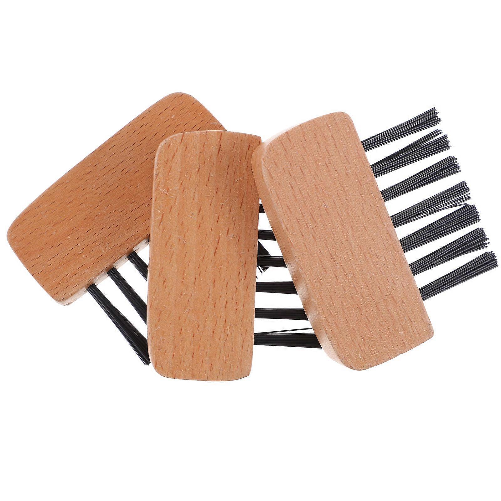 Wooden Handle Umpire Brush for Cleaning Baseball and Softball Plates 3 Pieces