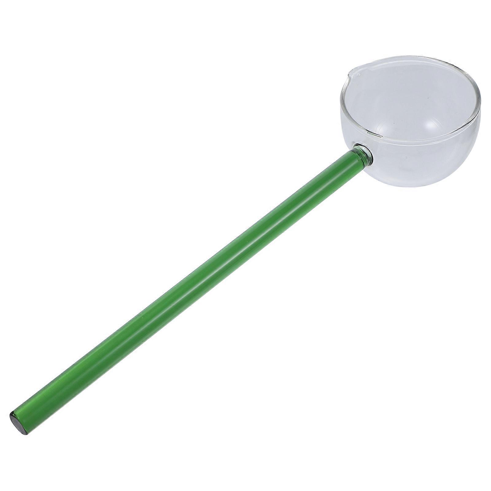 Dark Green Glass Spoon for Home Use and Easy to .5 Inches