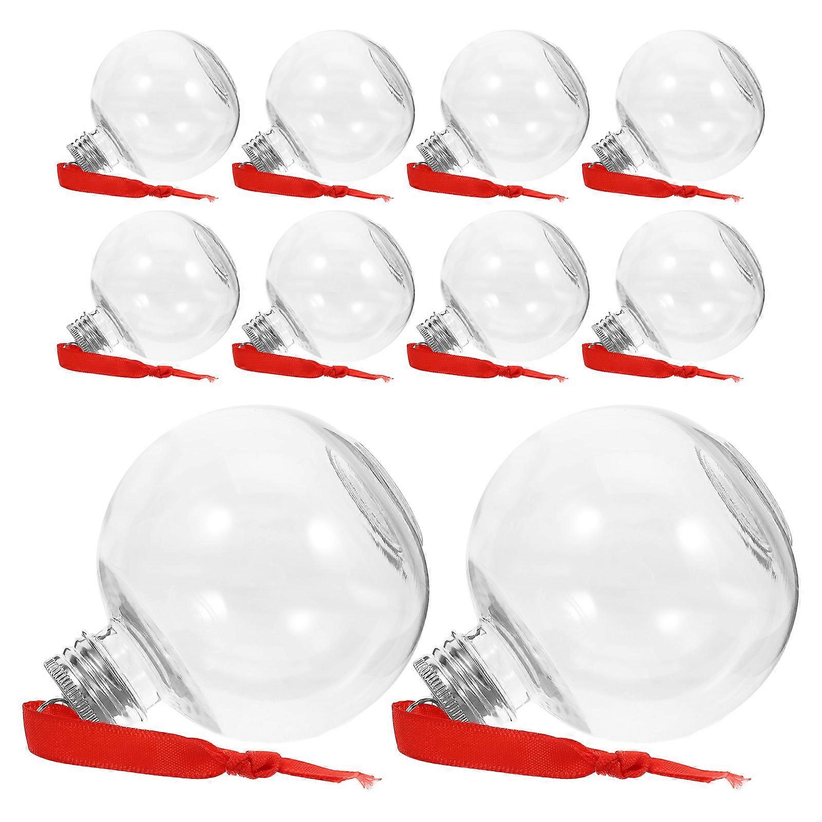 10pcs Christmas Juice Containers Beverage Bottles Xmas Candy Bottles with Hanging Pendants