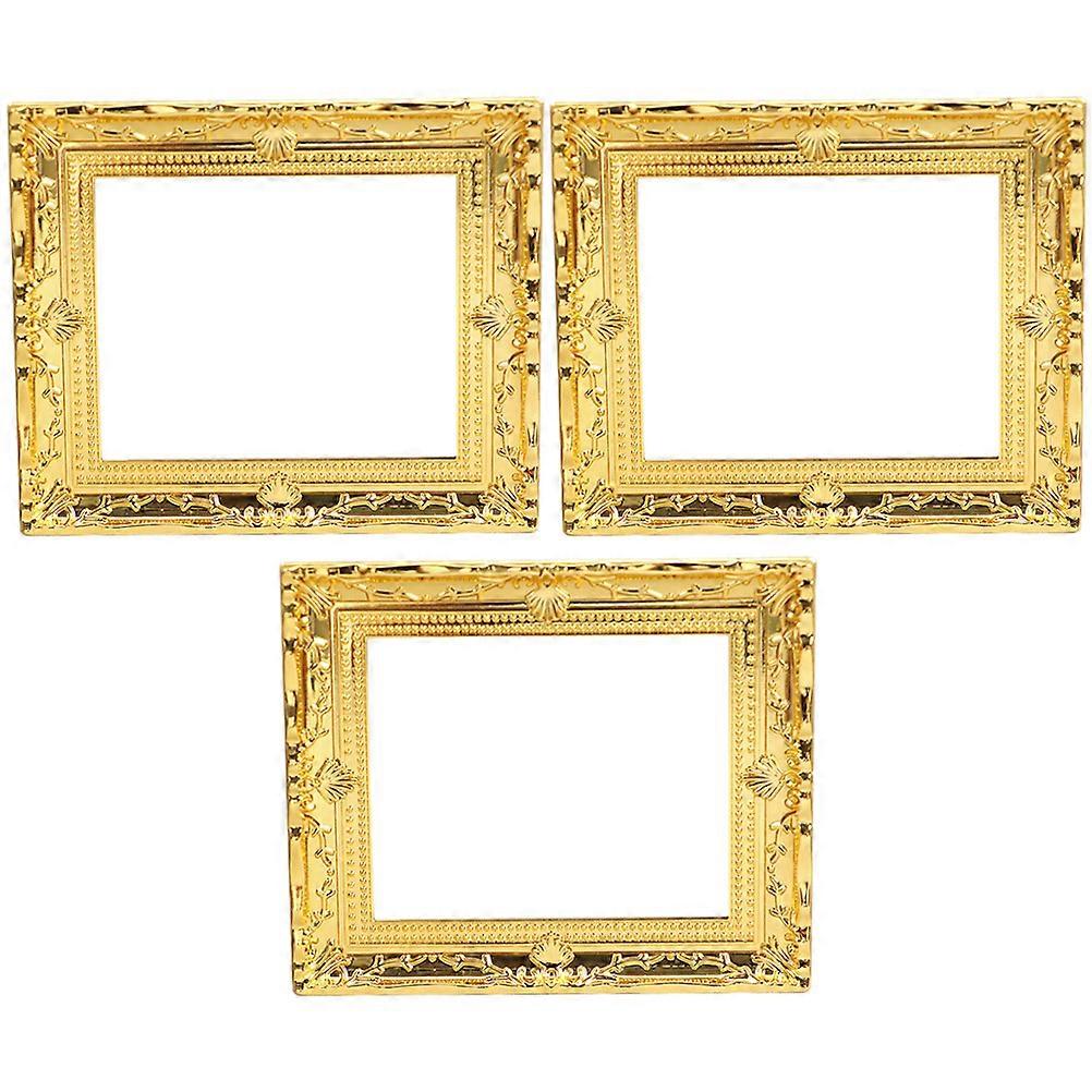 3pcs Mini Scale Tiny House Ornaments – Small Photo Frame Accessories for Crafts, Garden and Home Decor