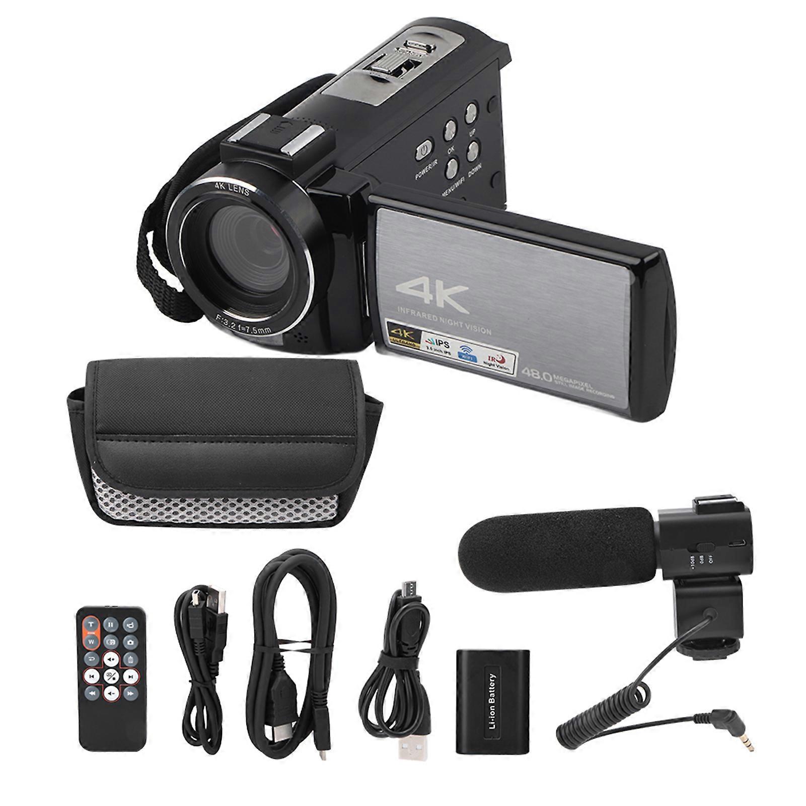 HDr AE8 4K HD 3.0inch Écran tactile Vision nocturne 16X WIFI Caméra vidéo numérique #2