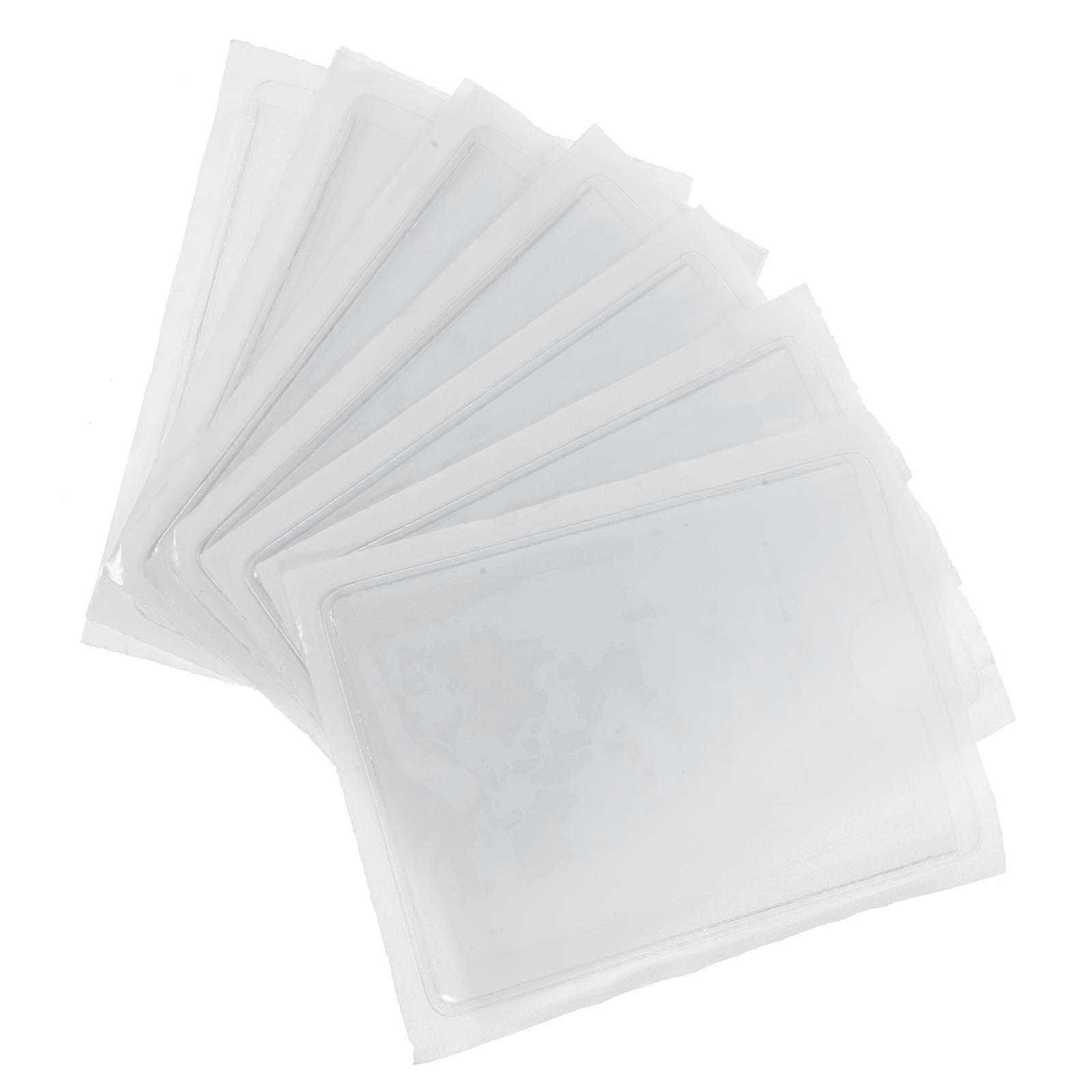Transparent Adhesive Label Pockets for Warehouse Organization Sticky Card Holders for Desks, Notebooks, and Walls (10pcs)