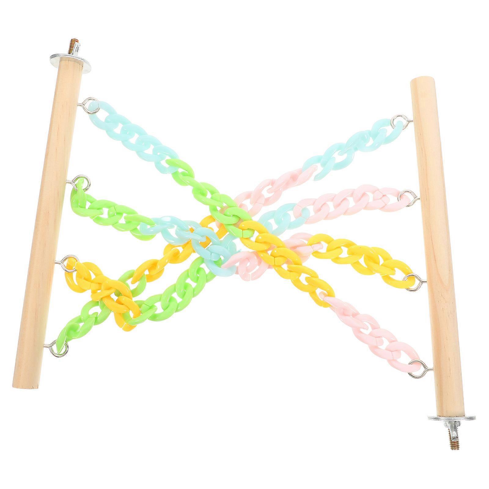 Rustic Sugar Glider Climbing Swing Durable Hanging Activity Chain for Cage Use Easy Installation Comfortable Resting Space for Hamster Chinchilla