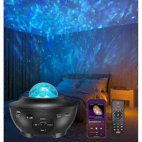 Star Projector, Rotating Video Projector with Clouds, Remote Control N