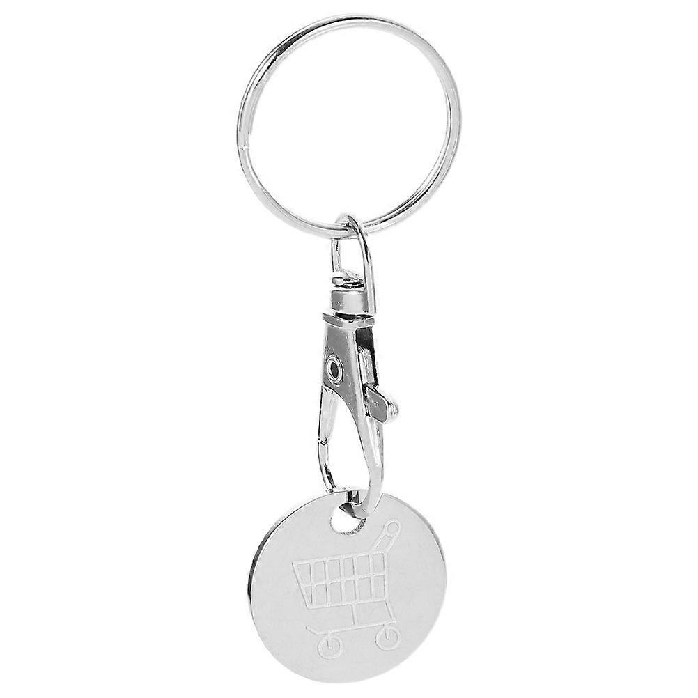 Shopping Trolley Tokens Key Ring Shopping Cart Coin Quarter Keychain Portable Key Rings Keyrings Decorations For Shopping Cart Grocery Shopping Trolle