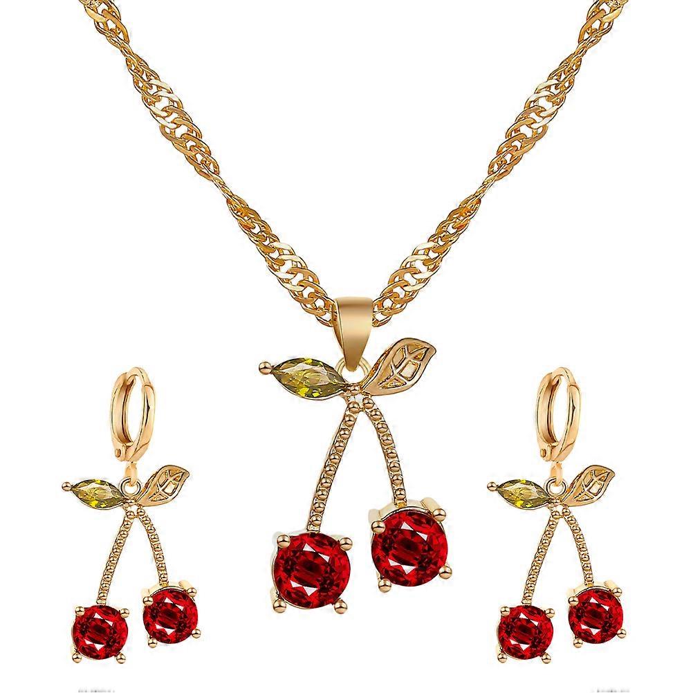 Elegant Copper Jewelry Set for Woman with Delicate Pearl Design and Red Color Suitable for Decor
