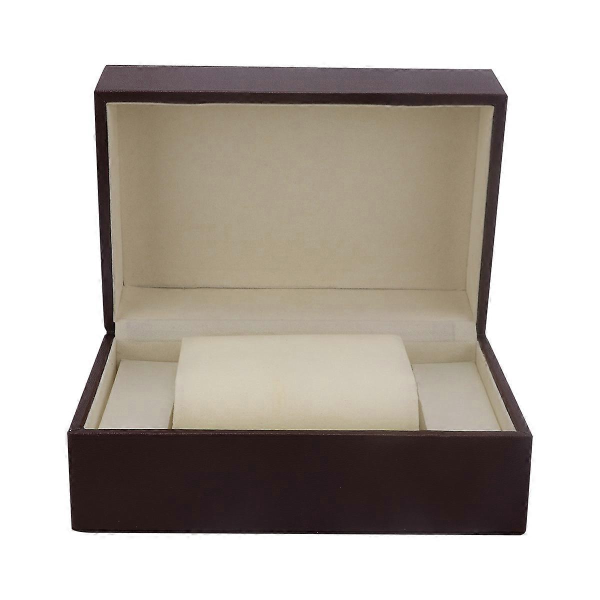 Watch Collection Box for Men Rectangular Luxury Watch Organizer PU Material 1Set