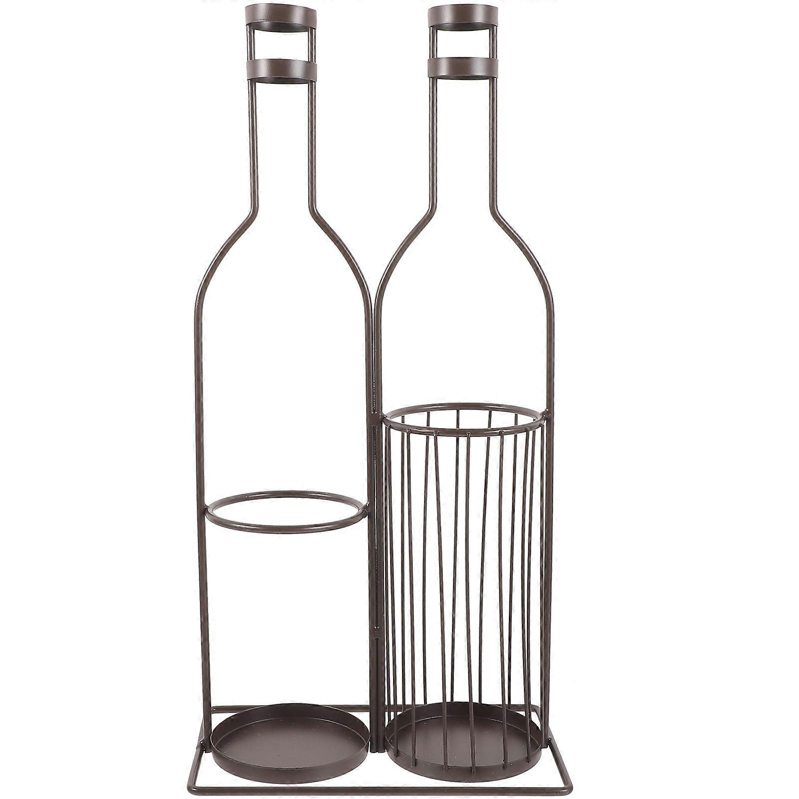 Square Metal Wine Rack For Interior Decoration Suitable For Dining Tables And Kitchens 1Set