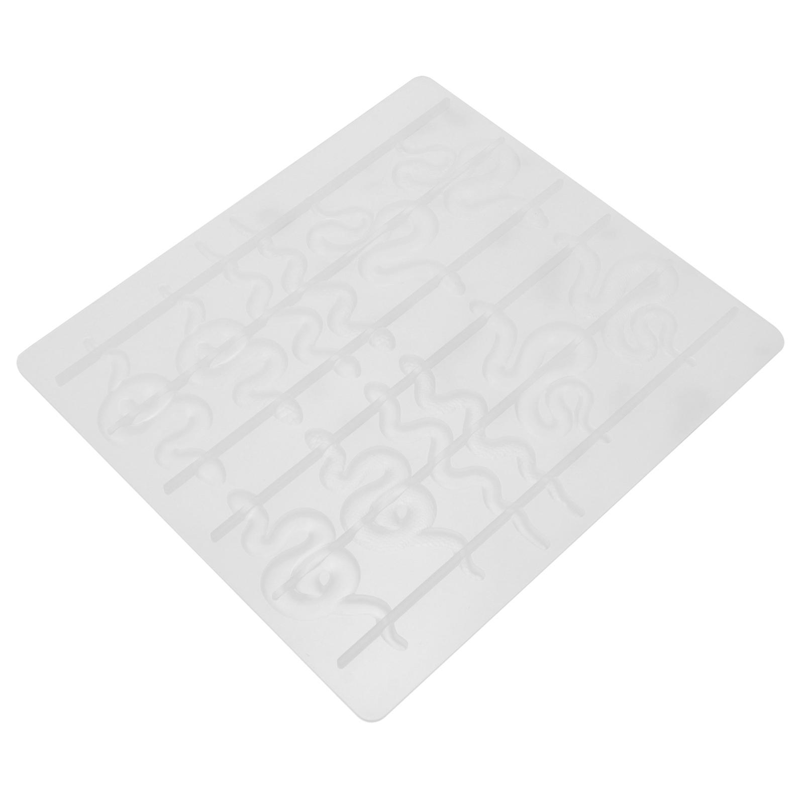 Flexible Silicone Snake Shape Earring Casting Mold for DIY Use Transparent Reusable 3.5x2.1 Inches