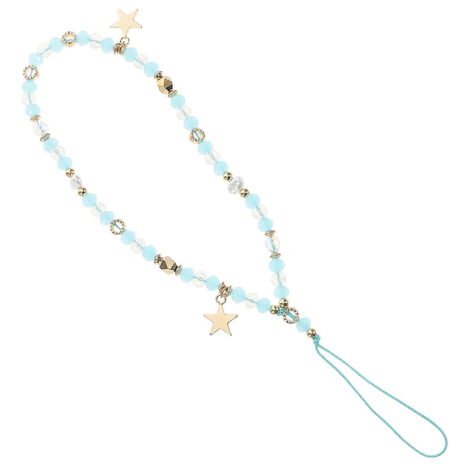 Beaded Phone Wrist Strap with Crystal Beads – Detachable Lanyard Keychain for Women, Compatible with Mobile Devices and Digital Cameras