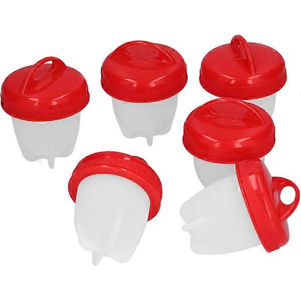 Egg Cooker, Shell-Free Boiled Eggs, Set of 6 Boiled Egg Cups Non-Stick Silicone Egg Cooker for Home