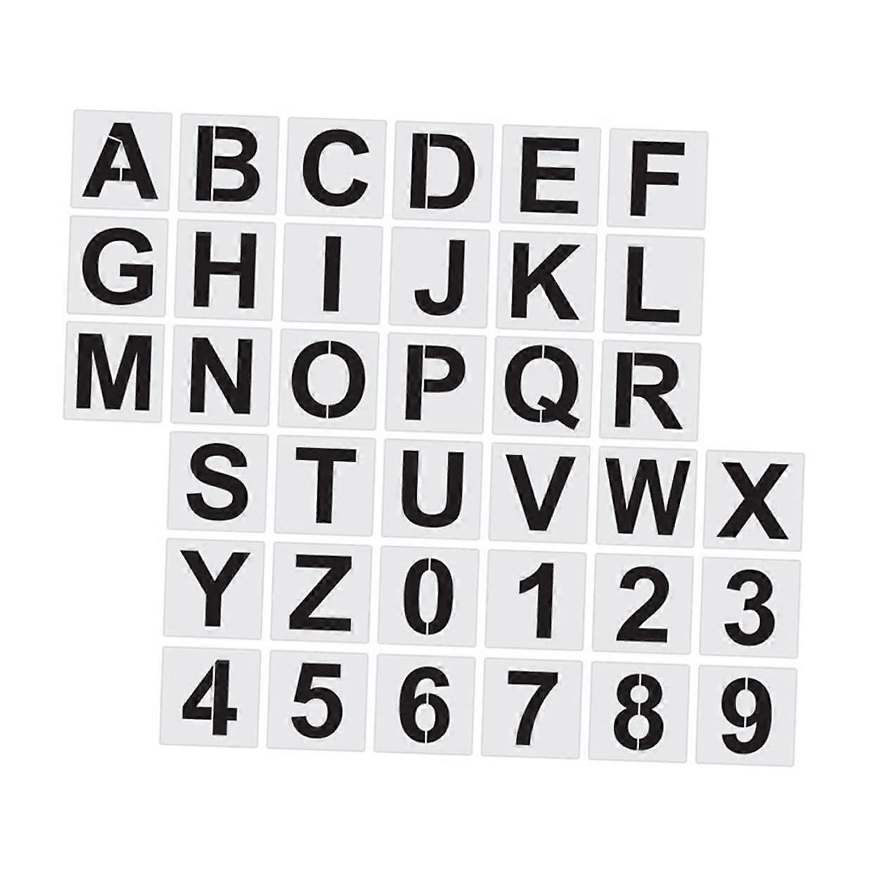 36Piece Alphabet Stencil Set for Reusable DIY Lettering Templates for Craft Projects and Learning Games