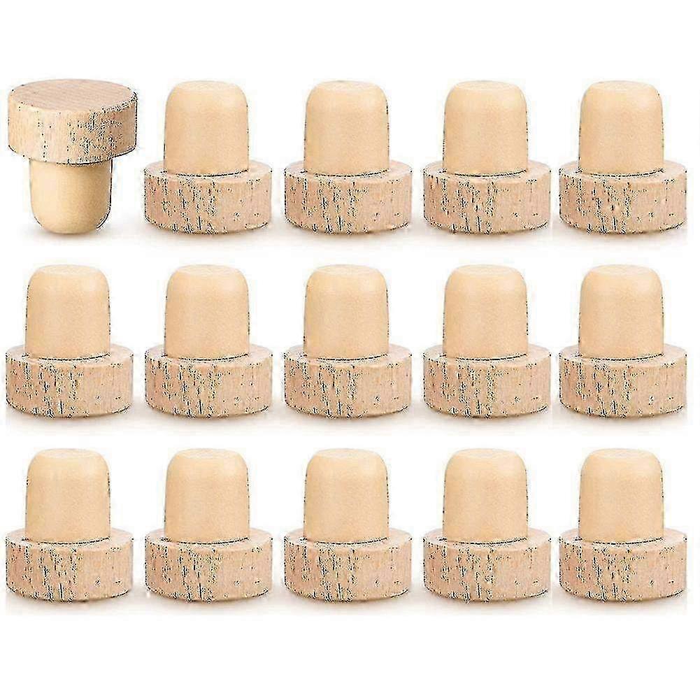 Reusable T-Shaped Wooden & Rubber Wine Corks - Set of Wine Stoppers for Bottles, Eco-Friendly and Stylish Cork Plugs