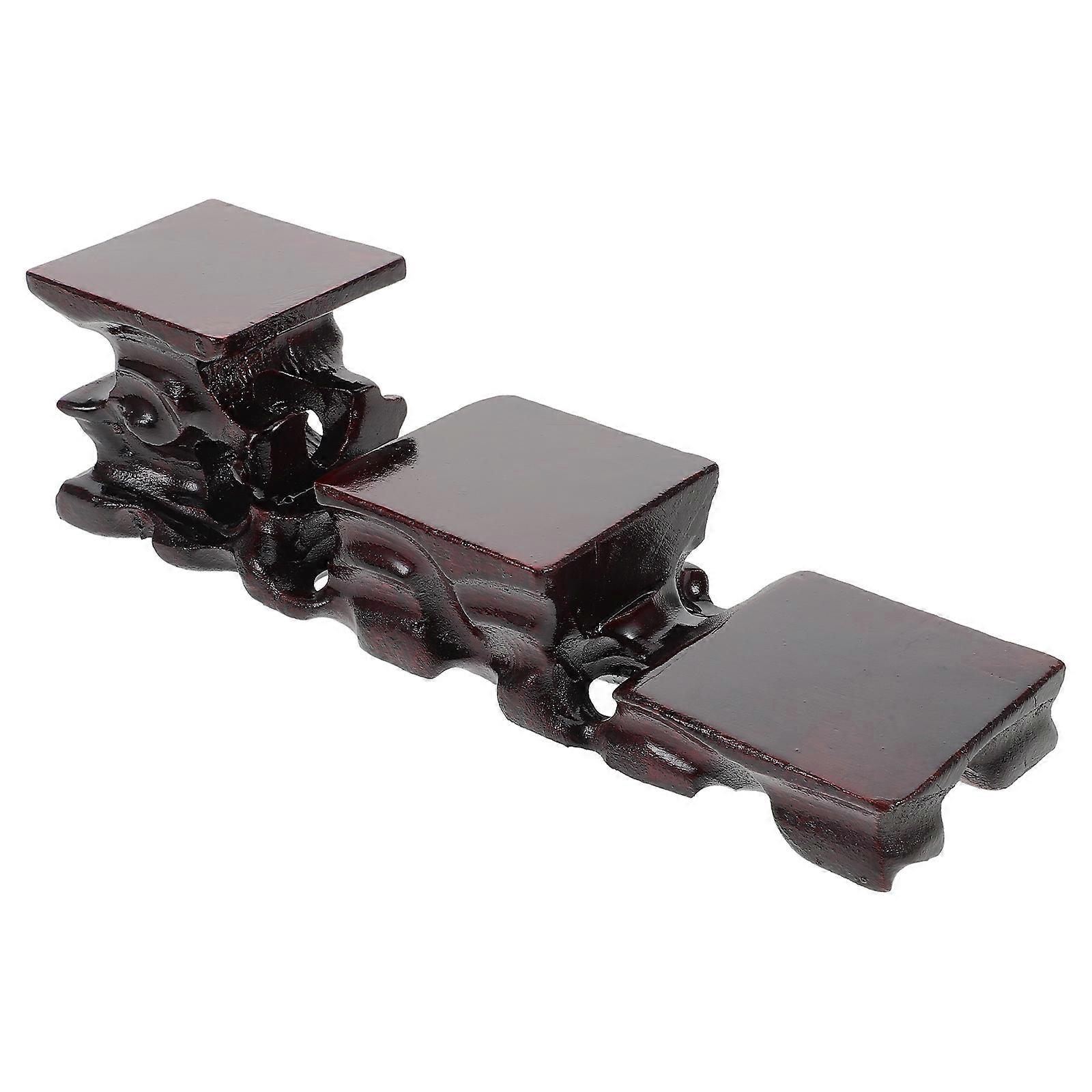 Wooden Display Stand for Home Decoration with Craftsmanship and Solid Wood Material Dark