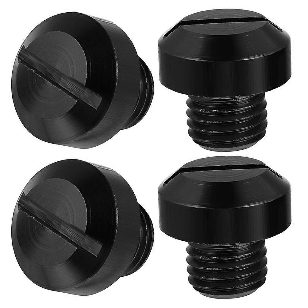 Motorcycle Mirror Hole Plugs Blanking Caps for Bike Use Made of Aluminum Alloy Black Color Fits Perfectly with Easy Installation