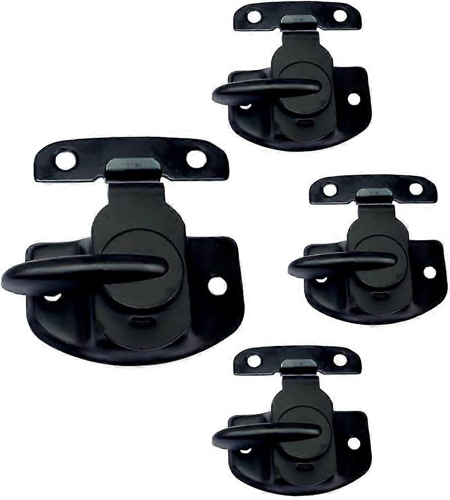 Cam-Action Windows Sash Lock & Keeper, Flat Black, 4 Pack