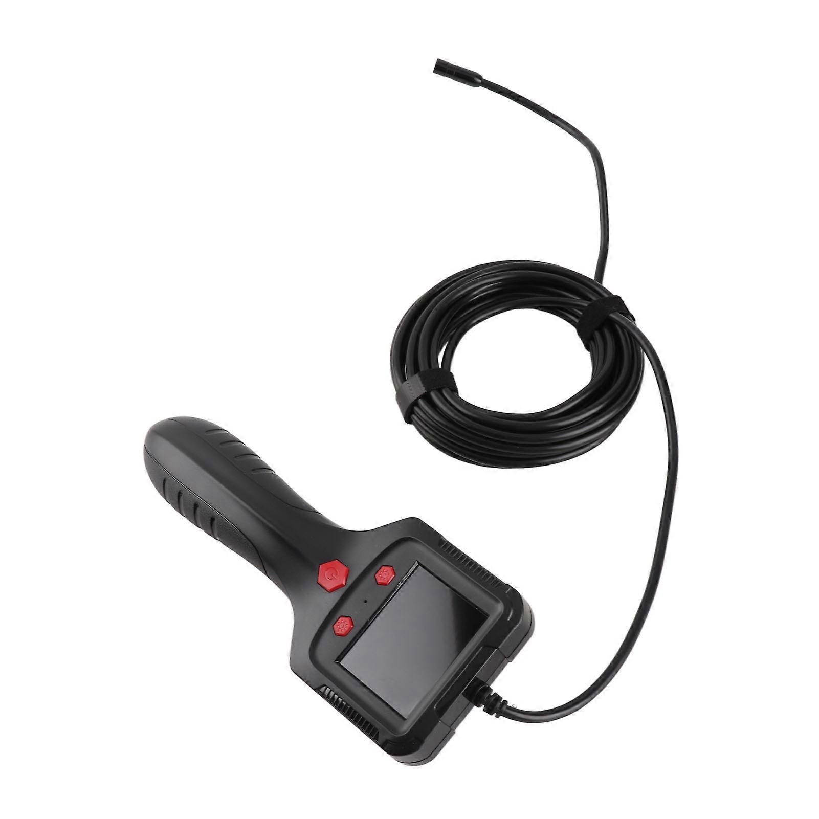 Industrial Inspection Camera IP67 Handheld Endoscope 2.4 Inch IPS LCD Screen HD Borescope with 8 Lights
